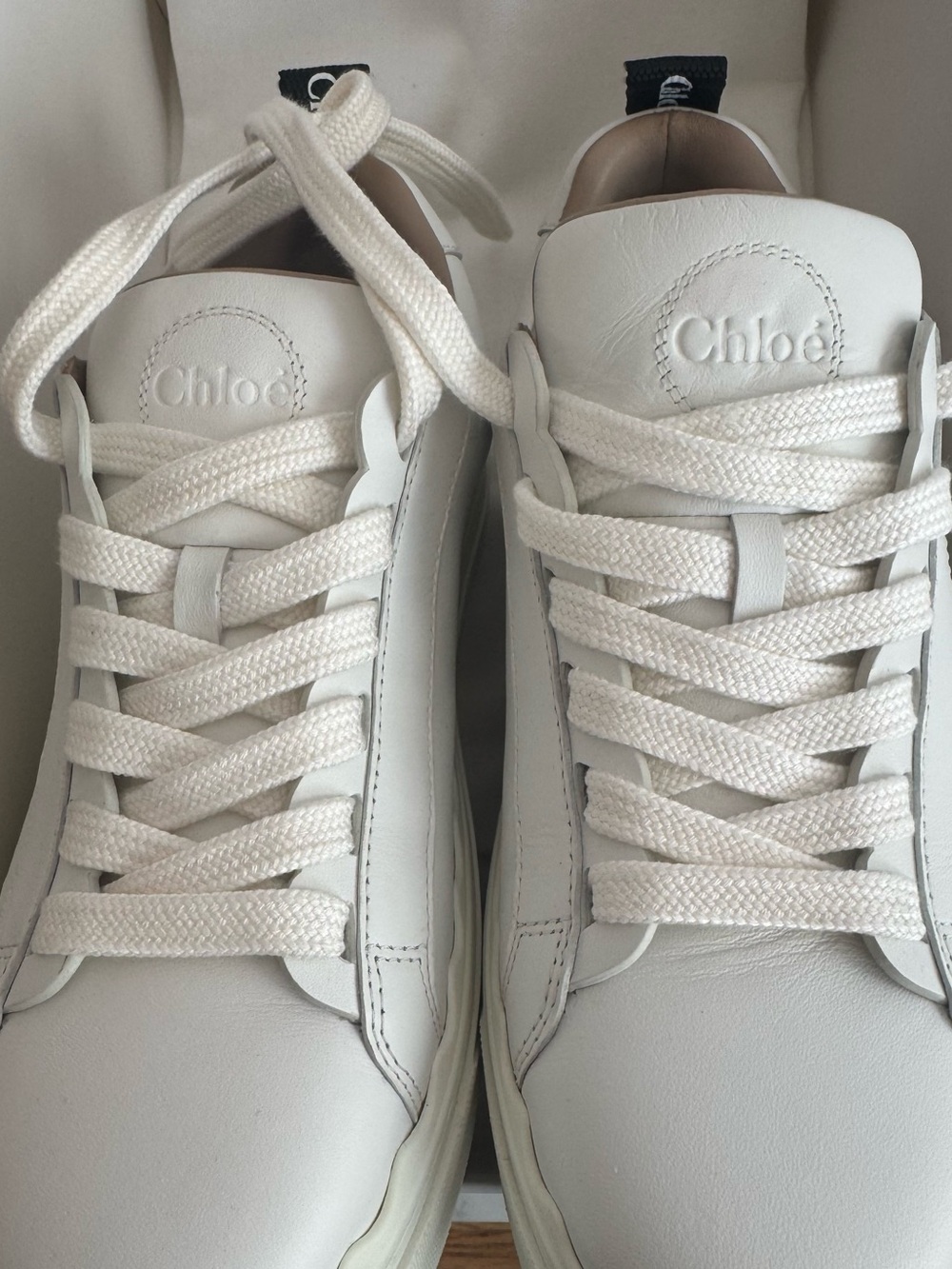 Chloe Lauren Sneaker White Size 37EU / 6.5 - Picture 8 of 12